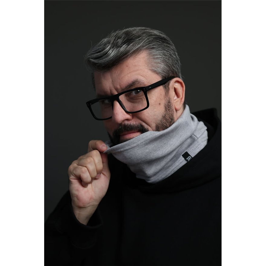 Merino komin męski szary 100% wełna, one size