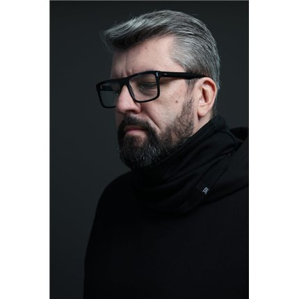 Merino komin męski czarny 100% wełna, one size