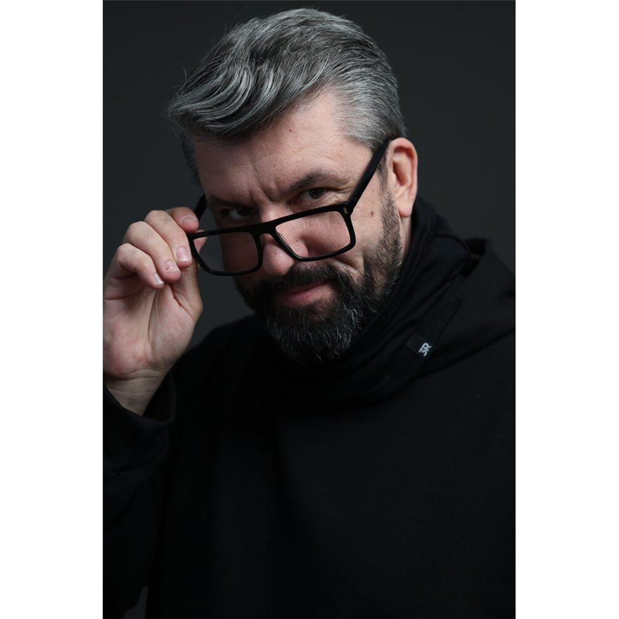 Merino komin męski czarny 100% wełna, one size