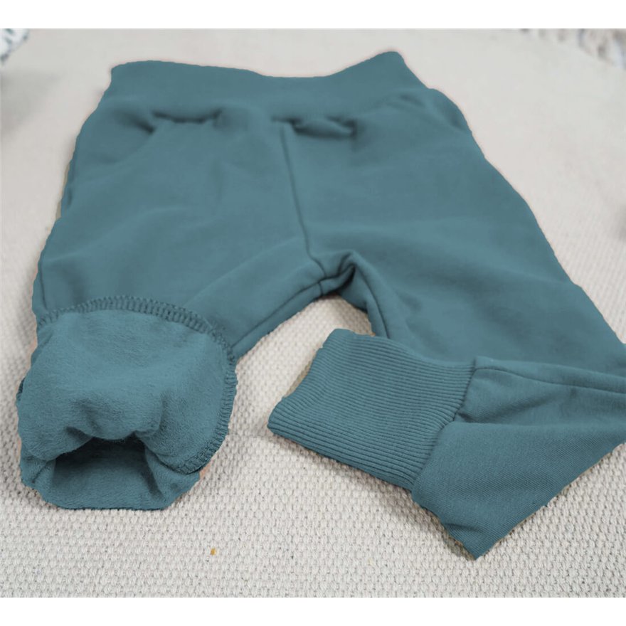 Spodnie ocieplane O-NEON jeansowe na meszku z wyciąganą gumką