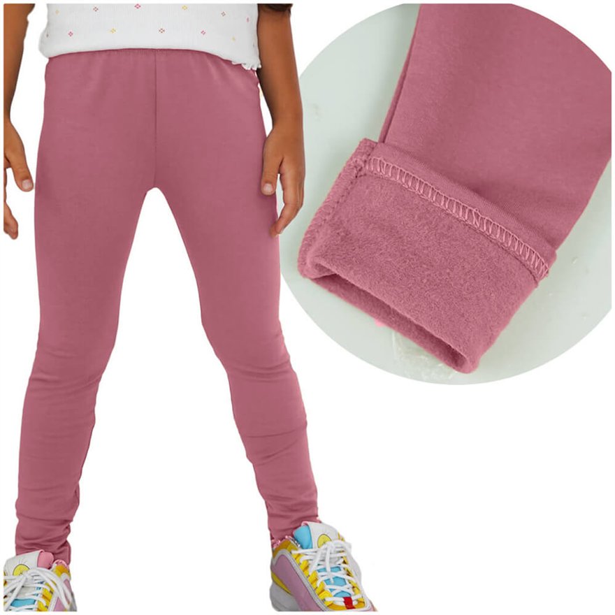 Legginsy ocieplane MESZEK różowe GETRY na meszku