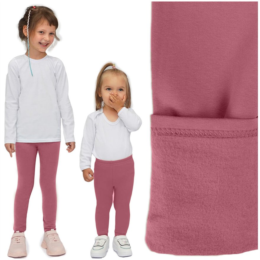 Legginsy ocieplane MESZEK różowe GETRY na meszku