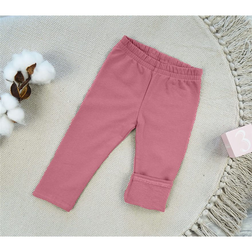 Legginsy ocieplane MESZEK różowe GETRY na meszku