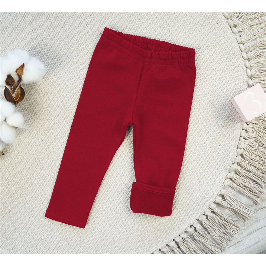 Legginsy ocieplane MESZEK czerwone GETRY na meszku