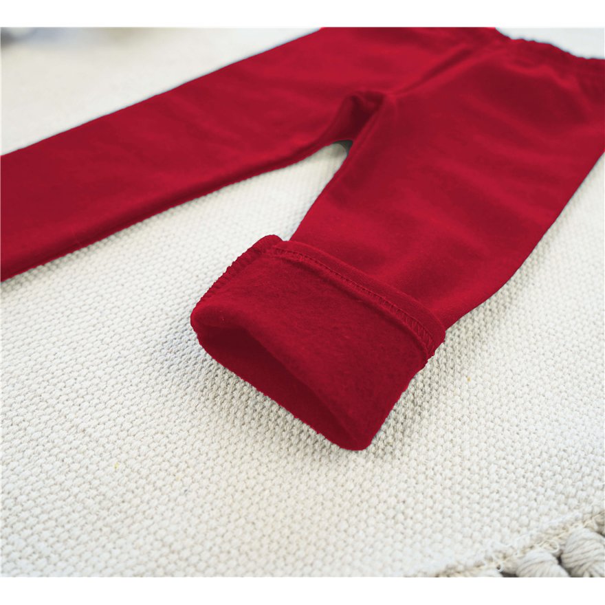 Legginsy ocieplane MESZEK czerwone GETRY na meszku