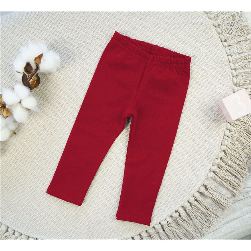 Legginsy ocieplane MESZEK czerwone GETRY na meszku