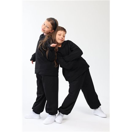 Spodnie ocieplane DUO czarne grube zimowe na polarze