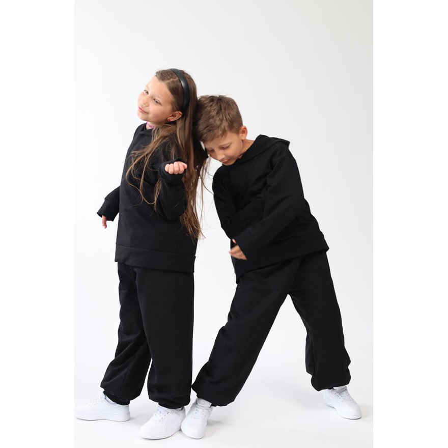 Spodnie ocieplane DUO czarne grube zimowe na polarze