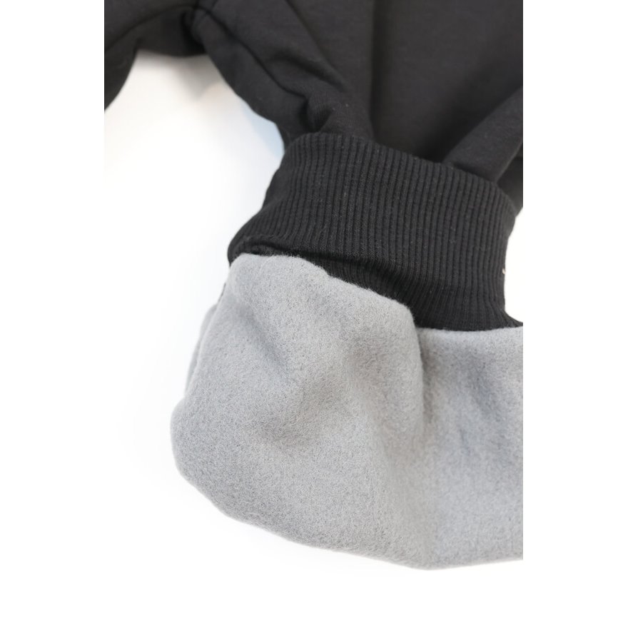 Spodnie ocieplane DUO czarne grube zimowe na polarze