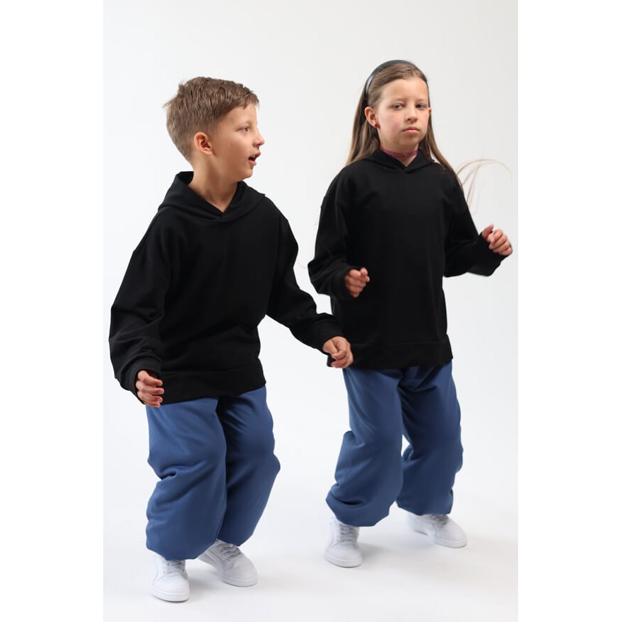 Spodnie ocieplane DUO granatowe grube zimowe na polarze