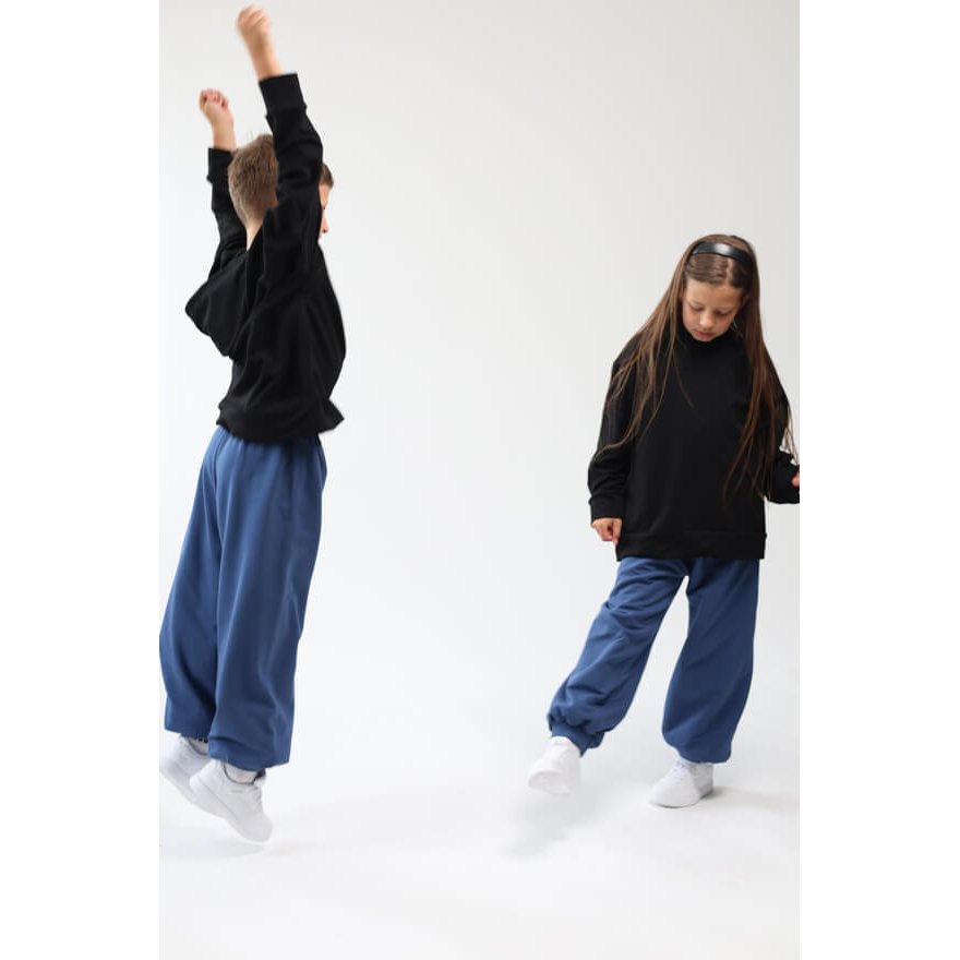 Spodnie ocieplane DUO granatowe grube zimowe na polarze