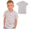 BLUZKA KOSZULKA POLO krótki rękaw biało-szare paski