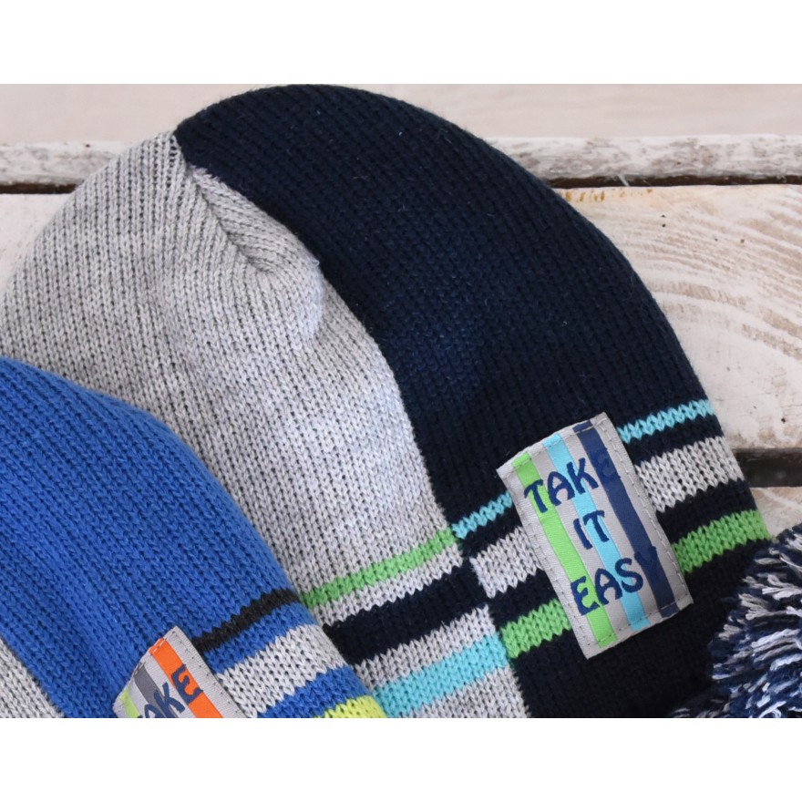 Czapka zimowa dla chłopca Steve granatowa