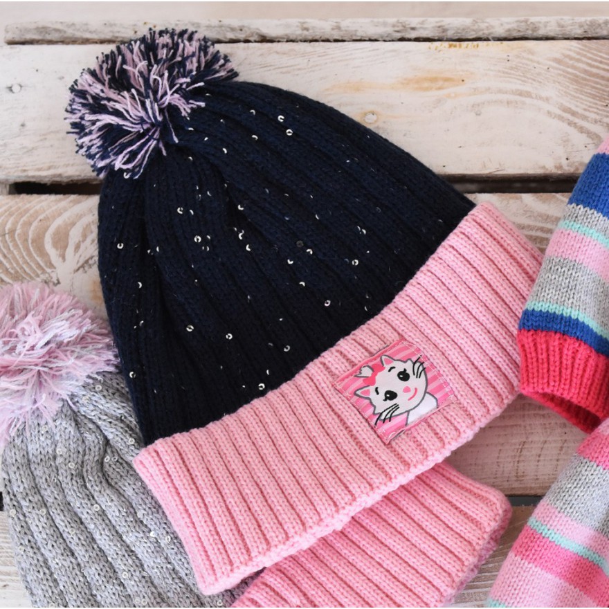 Czapka zimowa MY CAT GRANAT