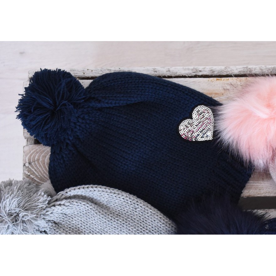 Czapka zimowa SHINY BIRD GRANAT