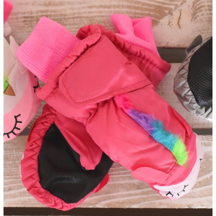 Nieprzemakalne rękawiczki Jednorożec kolor różowy