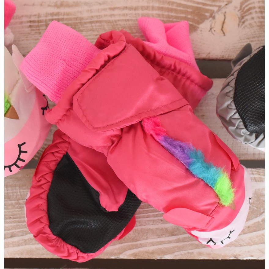 Nieprzemakalne rękawiczki Jednorożec kolor różowy