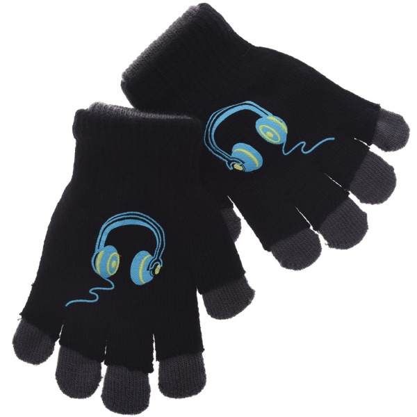 Zimowe rękawiczki podwójne SłuchawkiC 18cm 128 134