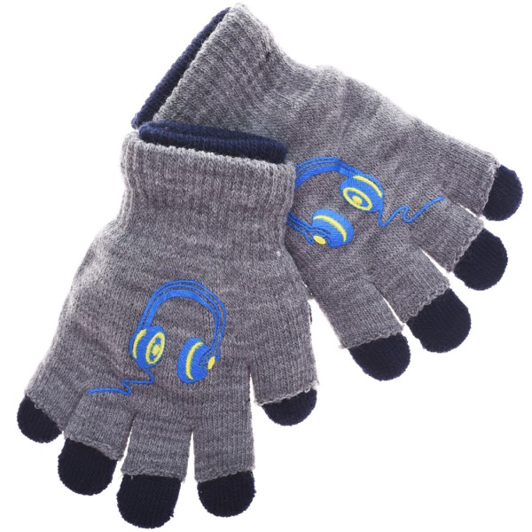 Zimowe rękawiczki podwójne SłuchawkiSZ18cm 128 134