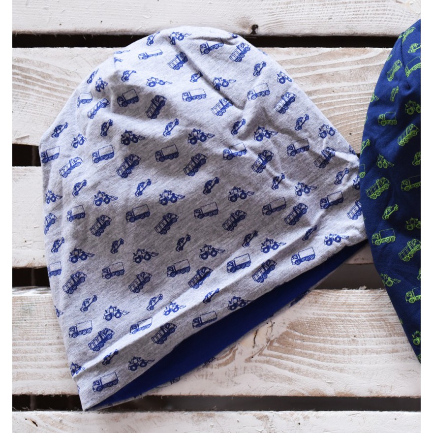 Czapka dla chłopca wiosna jesień szara