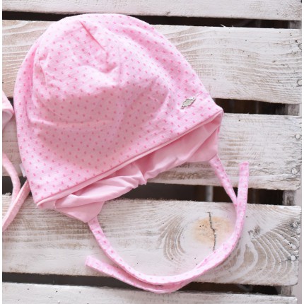 Czapka dziewczęca OKTAWIA r. 38-40 rózowa +R