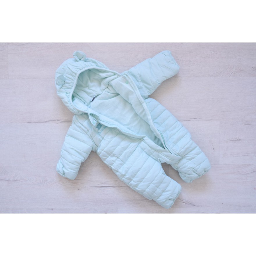 ZIMOWY KOMBINEZON jednoczęściowy ocieplany miętowy