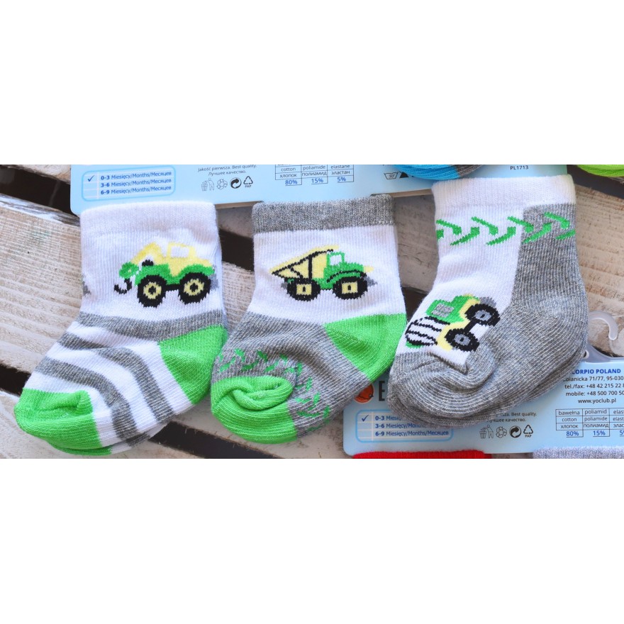 3 pary SKARPETKI dla chłopca wzór C2