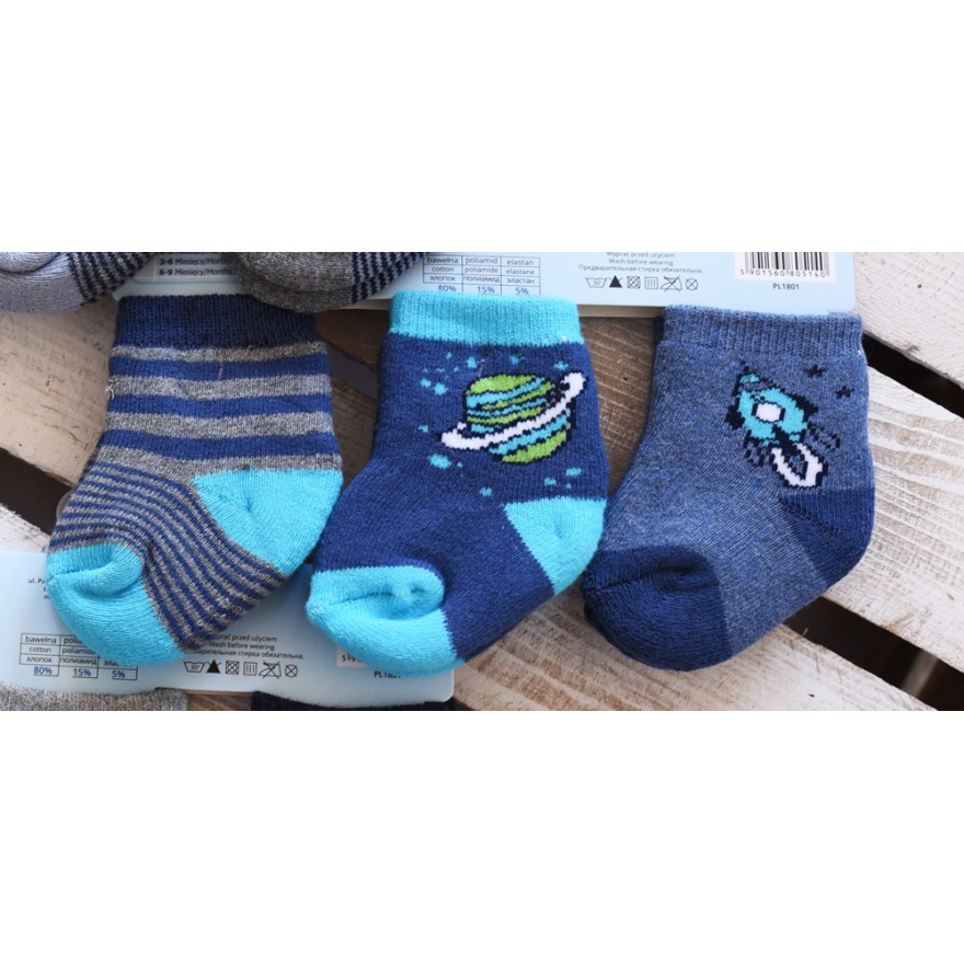 3 pary SKARPETKI frotte BOY wzór C6