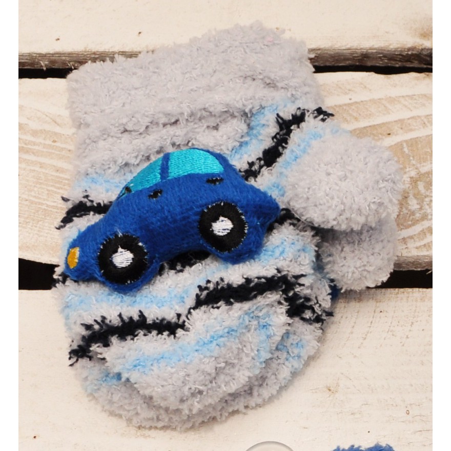 Zimowe rękawiczki frotte z maskotką AutoS