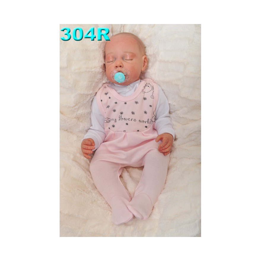 ŚPIOCHY ŚPIOSZKI bawełniane, różowe w misie, wzór 304R