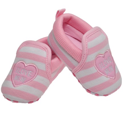 Buciki I love MUM 0-12M  buty NIECHODKI różowe