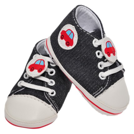 Buty trampki jeans 0-12M NIECHODKI czarne