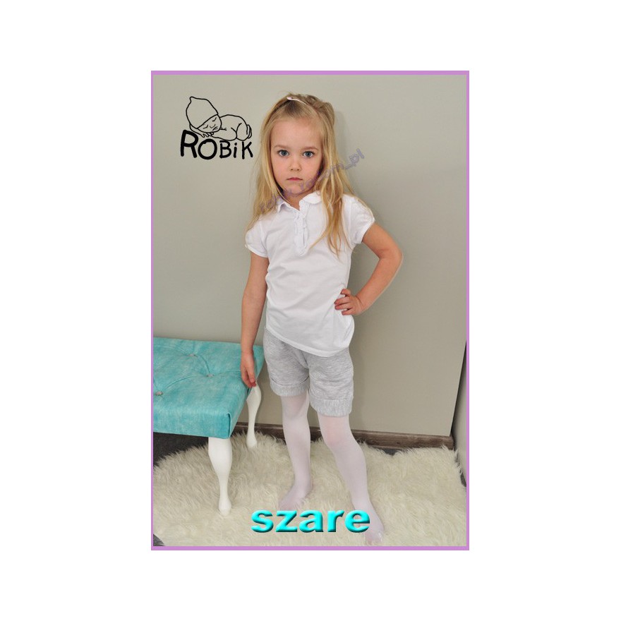 KRÓTKIE SPODENKI pikówka na lato kolor szary