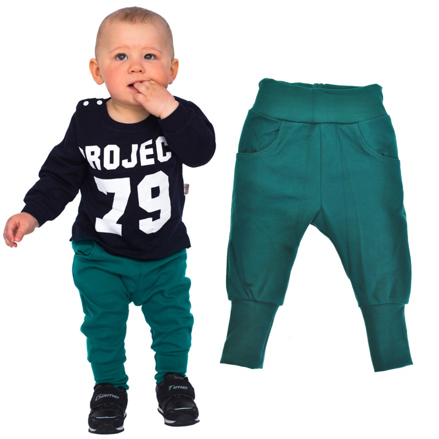 Likwidacja Butelkowe spodnie bawełniane lekkie z wyciąganą gumką bezuciskowe NEON