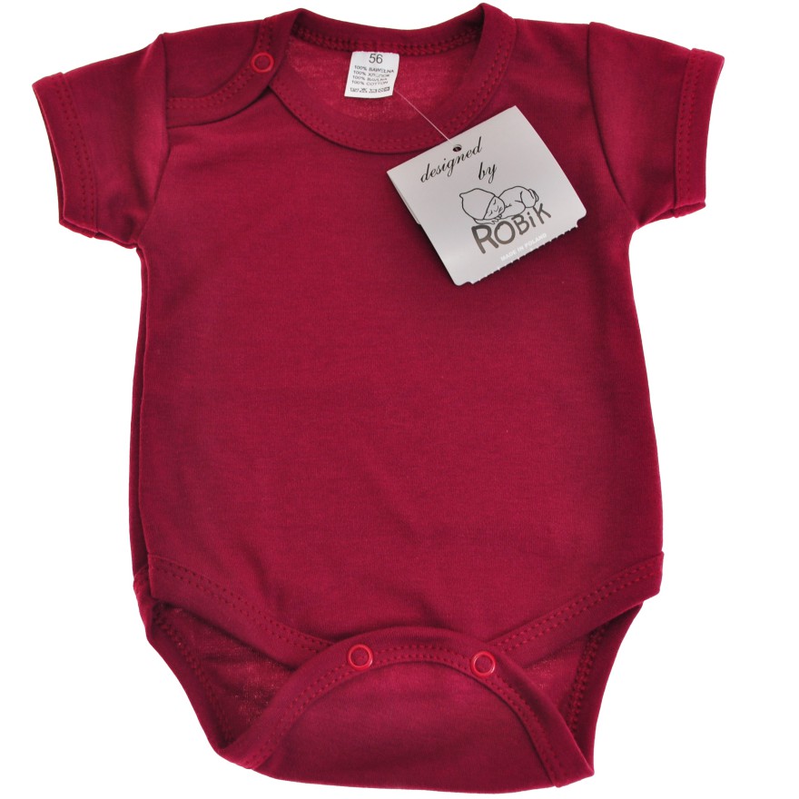 Bordowe body krótki rękaw r.56-110 Bordowe body krótki rękaw r.56-110