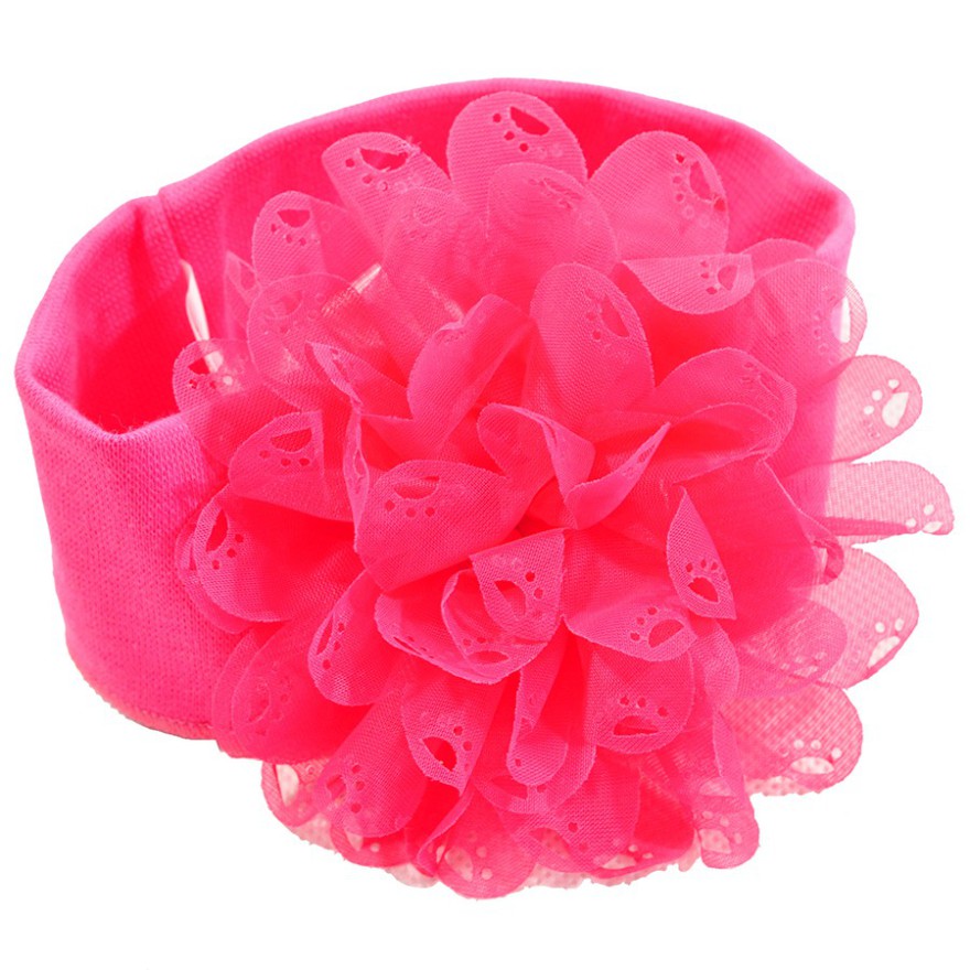 Amarantowa OPASKA DUŻY KWIAT