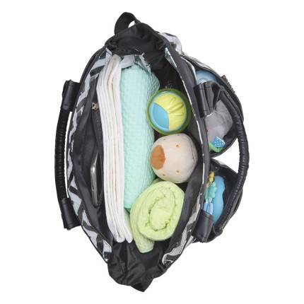 Torba dla Mamy + mata czarno biała do wózka AKUKU