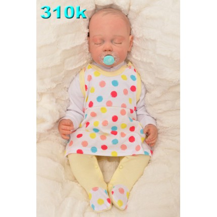 ŚPIOCHY SUKIENKA 2w1 tylko u nas! żółte w grochy wzór 310K