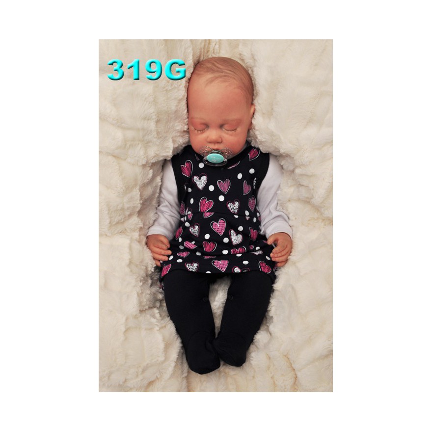 ŚPIOCHY SUKIENKA 2w1 tylko u nas! granatowe w serca wzór 319G