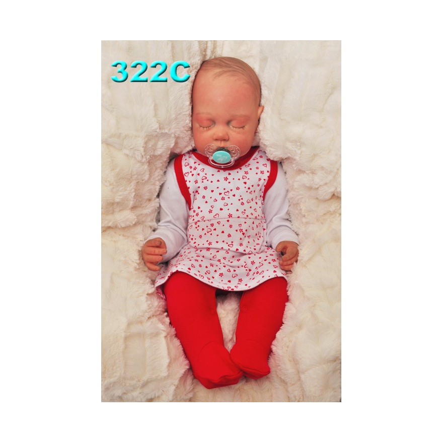 ŚPIOCHY SUKIENKA 2w1 tylko u nas! czerwono-białe w serca wzór 322C