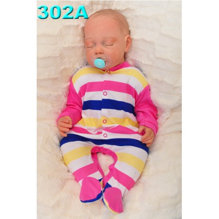 Pajac pajacyk bawełniany amarantowy w pasy wzór 302A