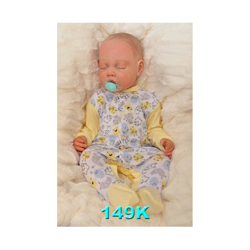 Pajac pajacyk bawełniany żółty w stworki wzór 149K