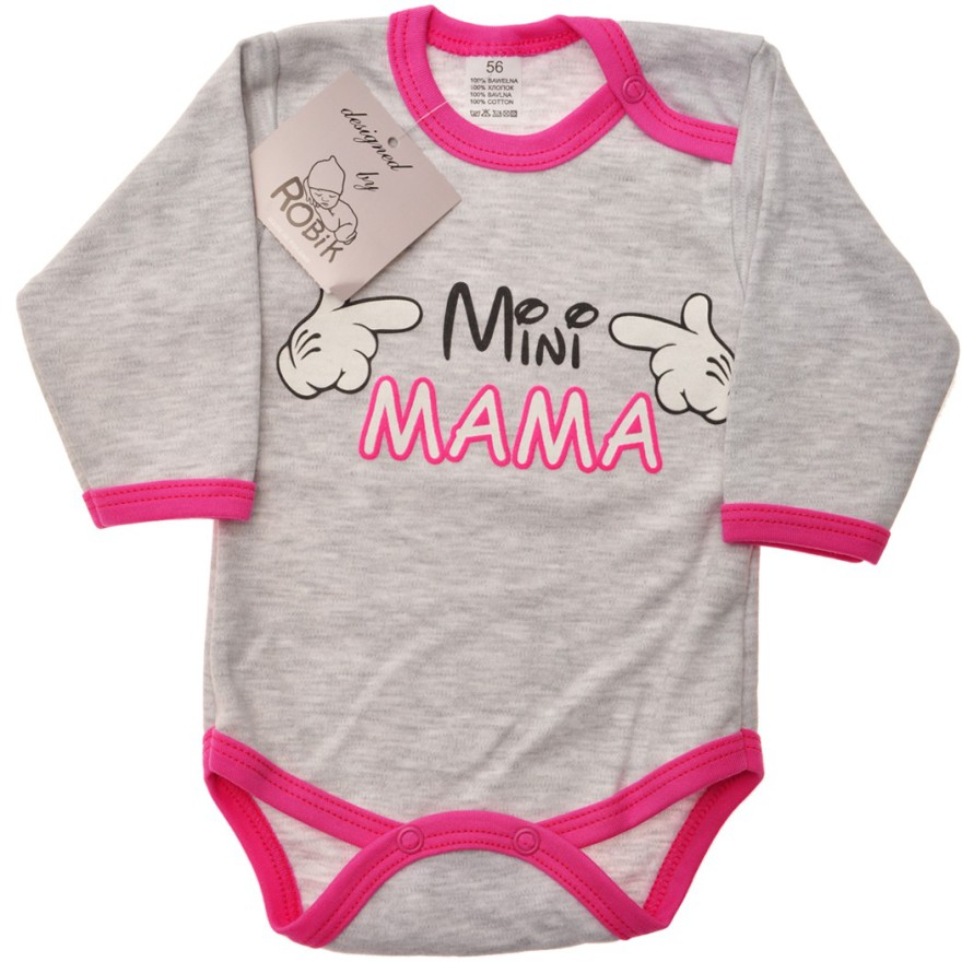BODY MINI MAMA długi rękaw r.56 -110 wzór 580 BODY MINI MAMA długi rękaw r.56 -110 wzór 580