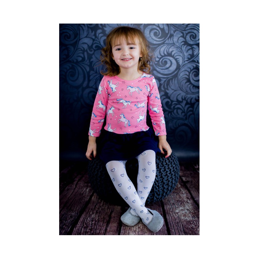 ROZKLOSZOWANA SUKIENKA Z FALBANKAMI jednorożceG