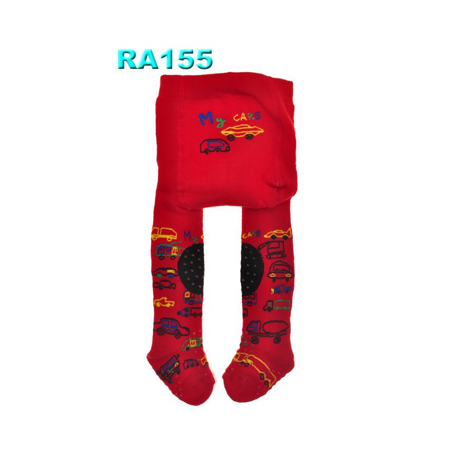 RAJSTOPY frotte do RACZKOWANIA czerwone w autka POTRÓJNY ABS! wzór 155