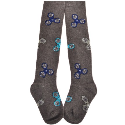 RAJSTOPY bawełniane szare z nadrukiem wzór 422