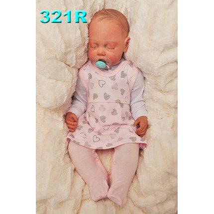 ŚPIOCHY SUKIENKA 2w1 tylko u nas! różowe w serca wzór 321R