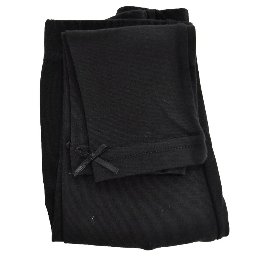 Czarne LEGGINSY z kokardkami GETRY
