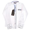 Biała koszula chłopięca z długim rękawem r.110-164 elegancka białe guziki