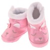 Błyszczące kozaki Króliczek buty na futerku NIECHODKI 0-12M BUCIKI różowe